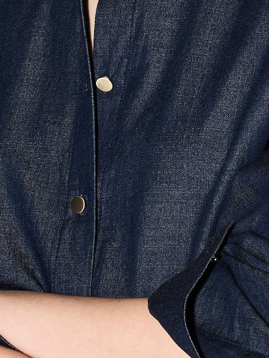 Langärmeliges Damen Denim Hemd Blau