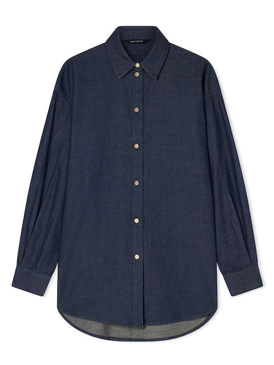 Langärmeliges Damen Denim Hemd Blau