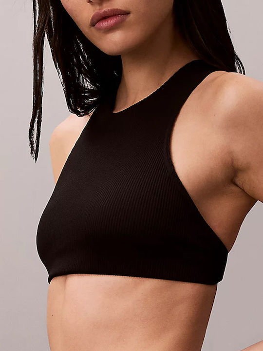 High Neck Bikini Top Black
