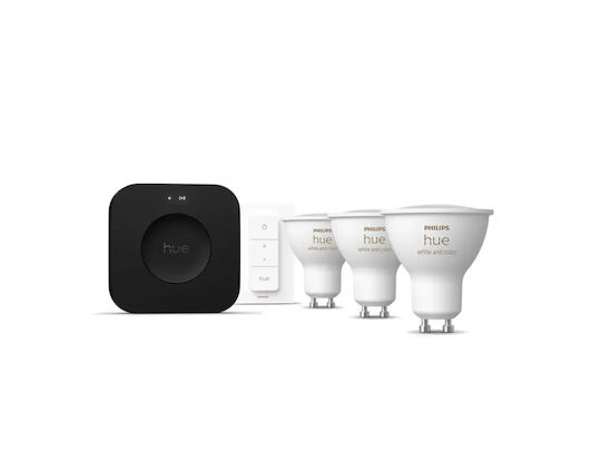 Philips Smart Bulbs Hue Bridge Pro LED for GU10 Socket Dimmable 3 Pieces