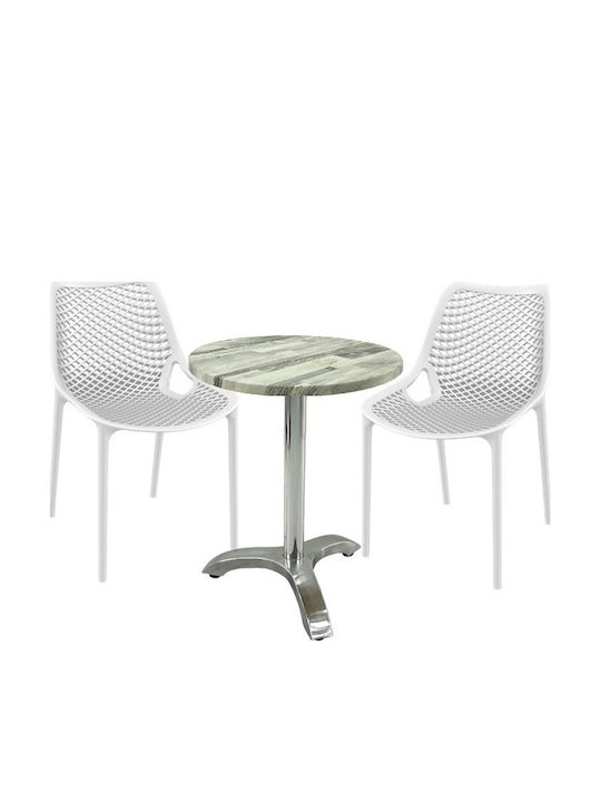 Set Sala De Mese Pentru Spații Exterioare Mici Maple 3 Piese MAPLE