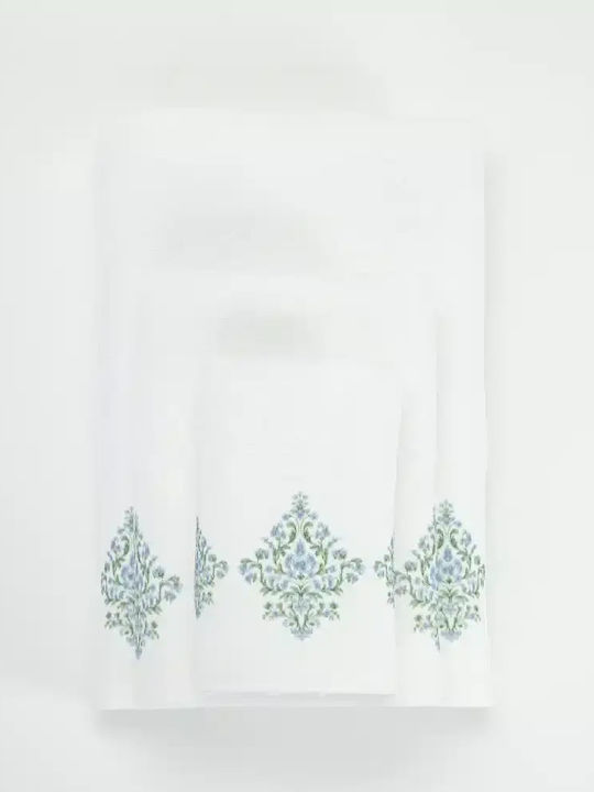 Borea Σετ Πετσέτες Μπάνιου 3τμχ Damask Λευκό