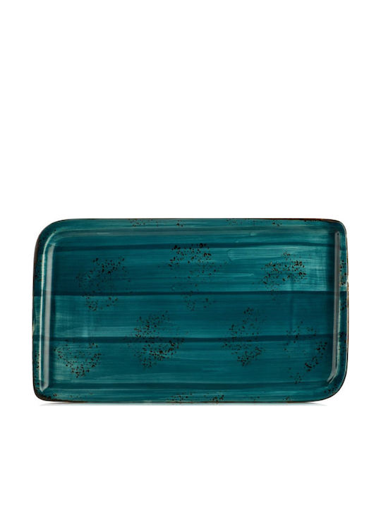 By Bone Rectangular Porcelain Green Serving Platter By Bone Rectangular Porcelain Green Serving Platter
