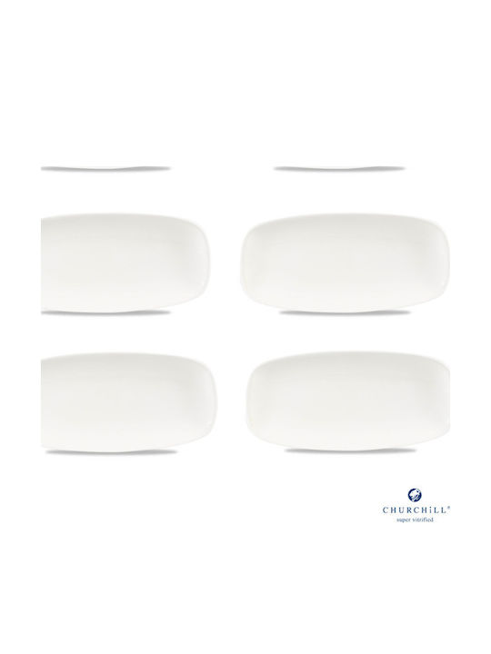 Churchill 1795 Oval Serving Platter Made of White Porcelain 26.9x12.7cm 6 Pieces