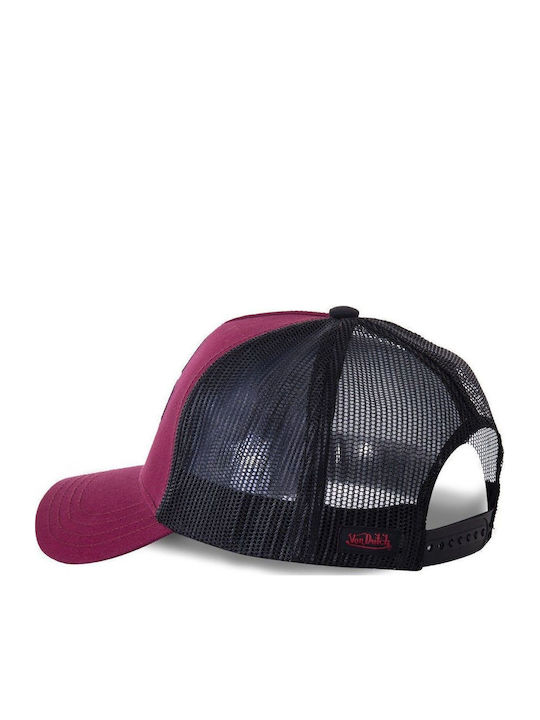 Biker Burgundy Mesh Trucker Von Dutch
