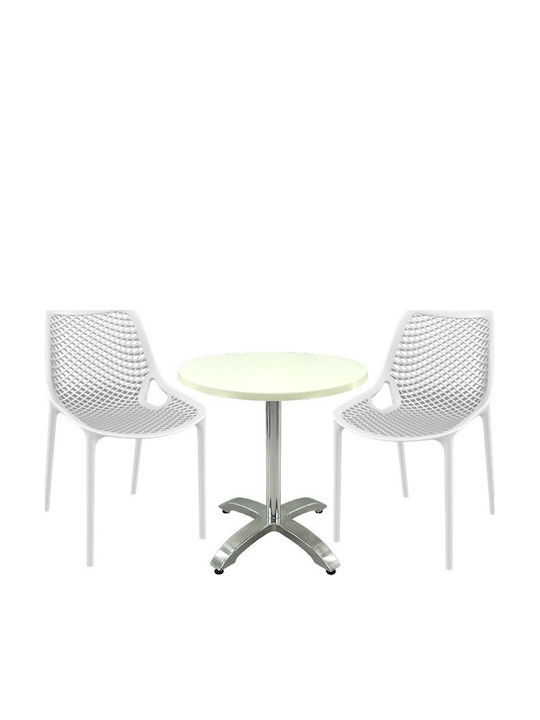Set Sala De Mese Pentru Spații Exterioare Mici Maple 3 Piese MAPLE
