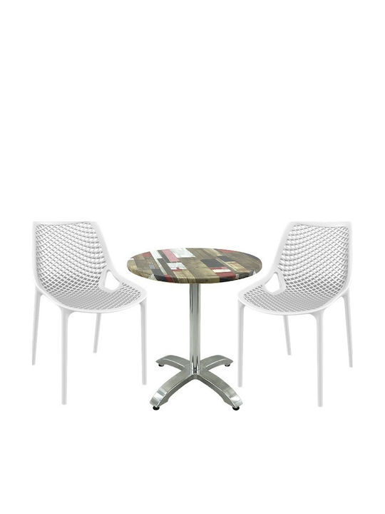 Set Sala De Mese Pentru Spații Exterioare Mici Maple 3 Piese MAPLE