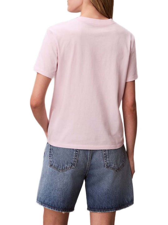 Calvin Klein Logo Tricou Damă Roz Deschis