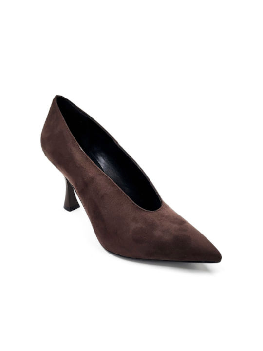 Suede Γόβες Καφέ