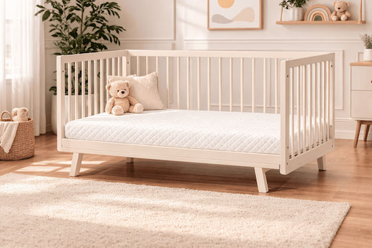 Saltea Pentru Bebeluşi Din Spumă De Memorie Ortopedică Moale Cu Protecţie Albă 60x90x7cm