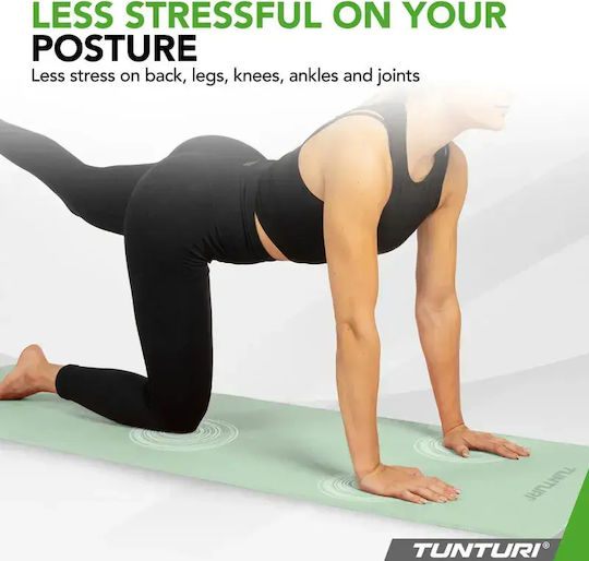 Tunturi Tunturi Trainingsmatte Pilates Grün mit Tragegurt (183x61cm)