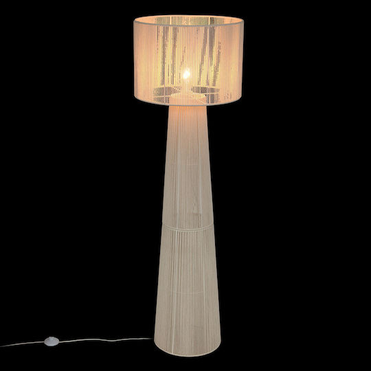 Adria Stehlampe Höhe 180cm mit Lampenbirnensockel für E27 Lampe Weiß