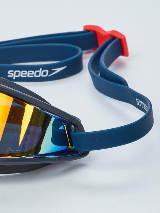 Speedo Hydropulse 8- Γυαλιά Κολύμβησης Ενηλίκων με Αντιθαμβωτικούς Φακούς Navy Blue Γκρι