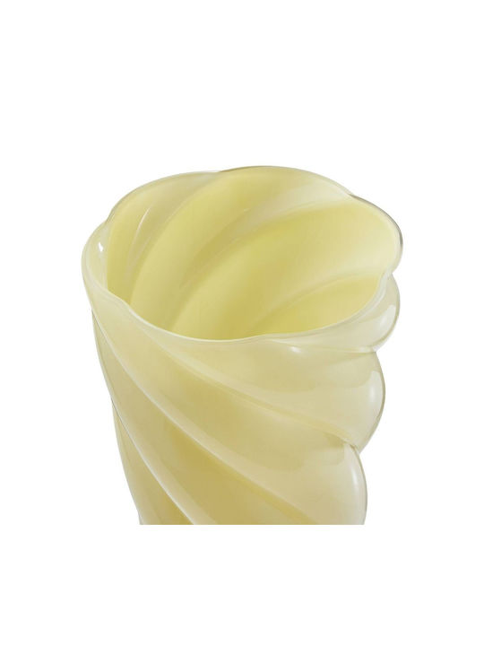 Butlers Decorative Vase Glass Swirl Yellow Y29cm