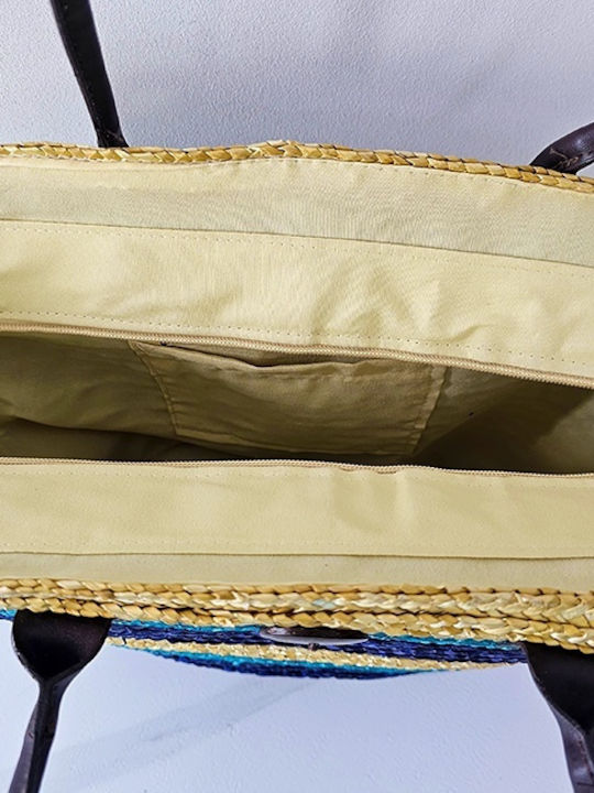 Rattan Damen Handtasche Handtasche Blau