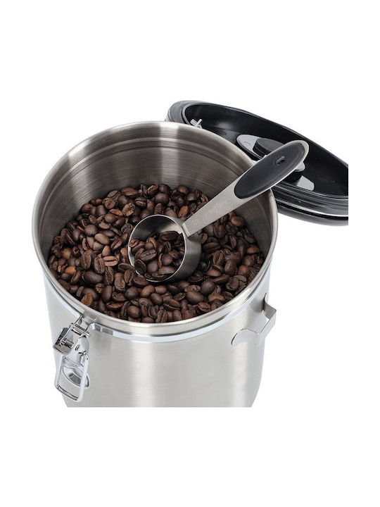 Zeller Coffee Jar with Lid Made of Brown Stainless Steel 2700ml