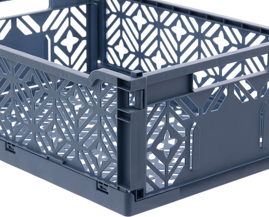 Kinder Spielzeugkiste Klappbar aus Kunststoff A-s Crate Blau 40x30x15cm