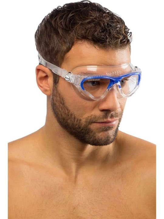 CressiSub Cobra Swimming Goggles Adults with Anti-Glare Lenses Blue