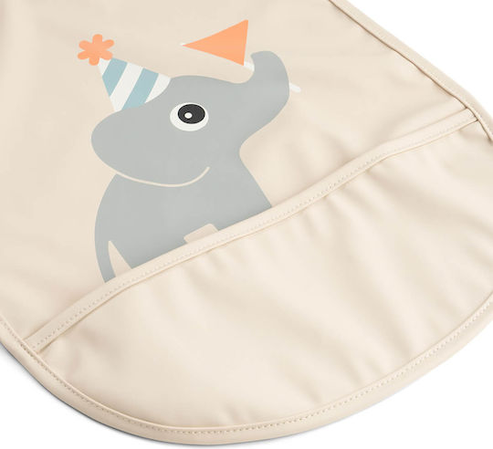 Done by Deer Celebration Waterproof Fabric Bib with Hoop & Loop Fastener & Pocket Sand