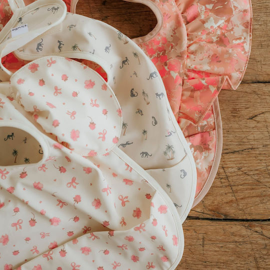 Elodie Details Petit Baby Bib Fabric with Hoop & Loop Fastener & Pocket Pink - Purple for 3 m+