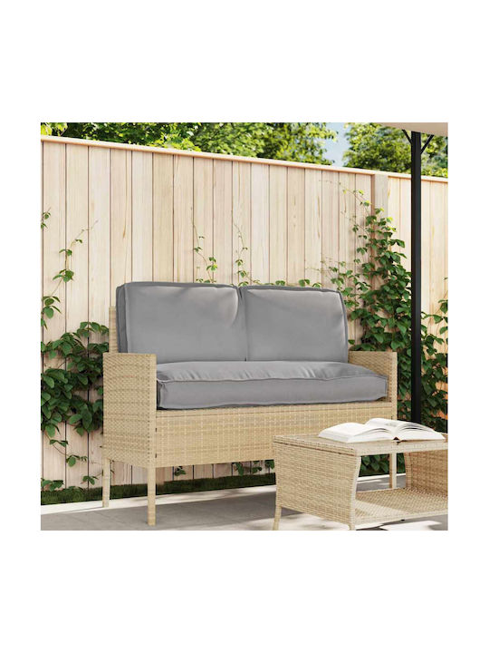 vidaXL Waterproof Garden Chair Cushion with Backrest Oxford Grey 3 Pieces