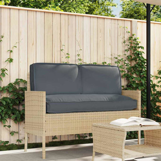 vidaXL Waterproof Garden Chair Cushion with Backrest Oxford Grey 3 Pieces