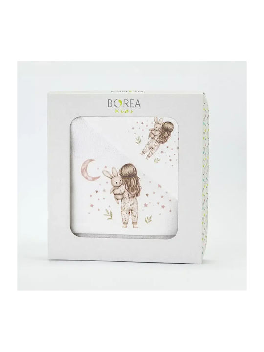 Borea Set Of Baby Towels 2pcs Goodnight White-Rose 30x50cm
