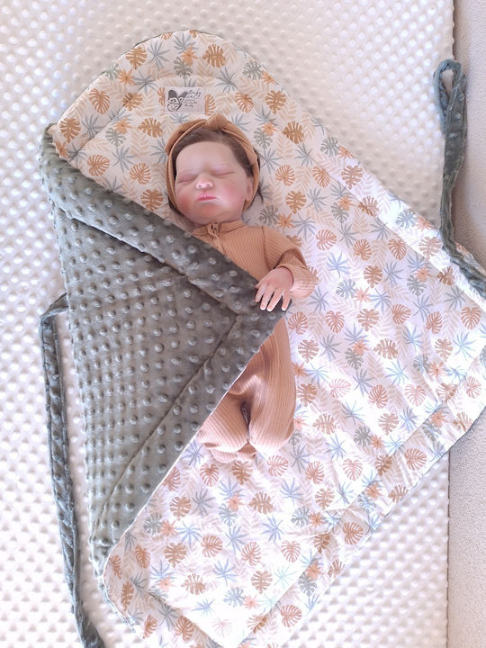 BabyValia Nursery Swaddling Blanket Green 75x75cm