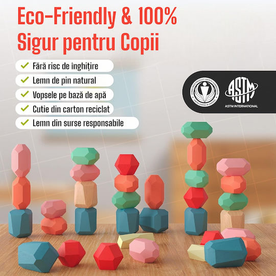 Malvys Wooden Stacking Toy for 3+ Months