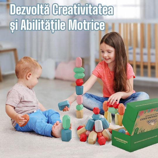 Malvys Wooden Stacking Toy for 3+ Months