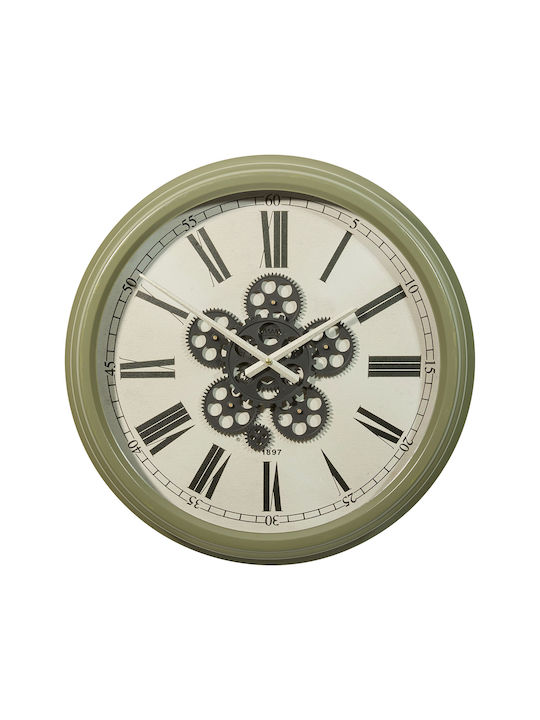 A-s Argo Silent Antique Metal Wall Clock Khaki Ø52.5cm