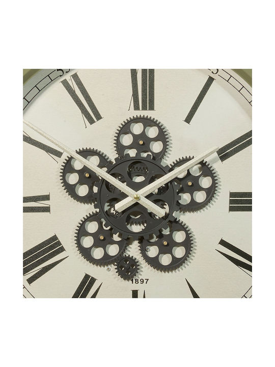 A-s Argo Silent Antique Metal Wall Clock Khaki Ø52.5cm