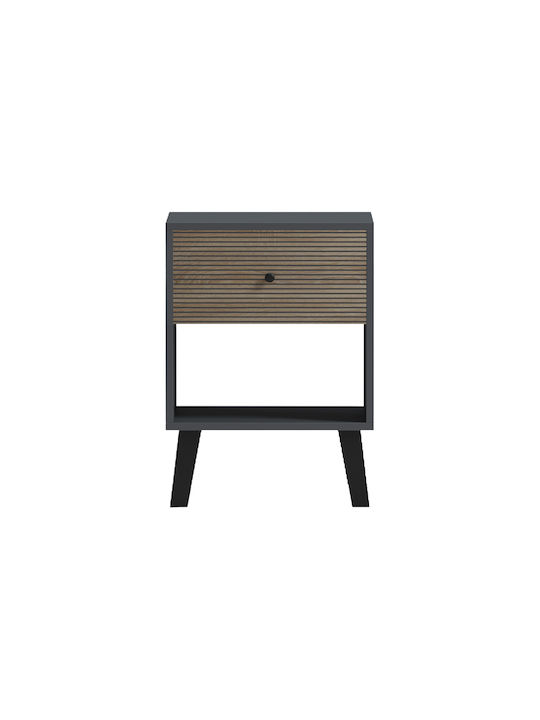 Bedside Table Tuscany Wooden Beige 40x40x55cm