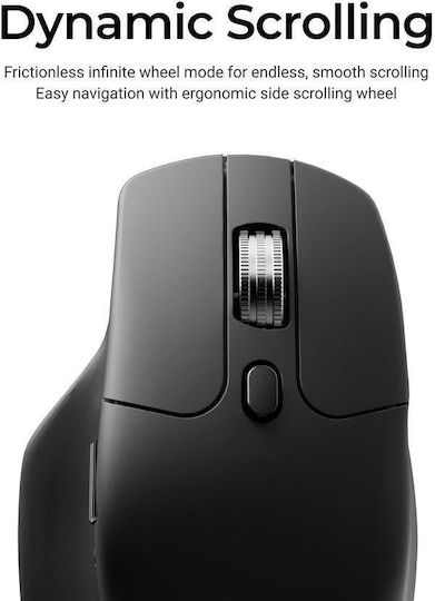Keychron M6S-A23 Wireless Ergonomic Bluetooth Mouse Black