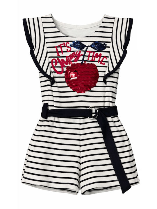 Kids' Fabric Jumpsuit Shorts/Bermudas White