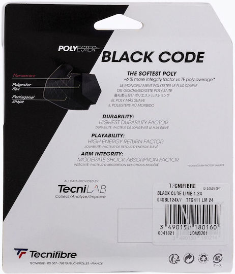 Tecnifibre Χορδή Τένις Πράσινη 12m, Φ1.28mm
