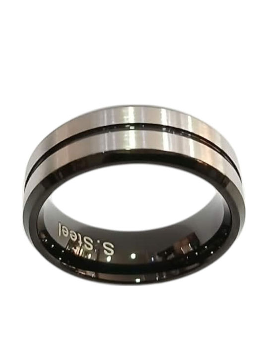 Kalliopi Silver Herren Stahlring