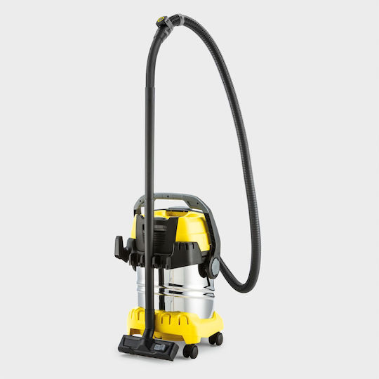 Karcher WD 5 Control S 25/5/22 Nass-Trocken Staubsauger 1200W mit Edelstahl Behälter 25lt