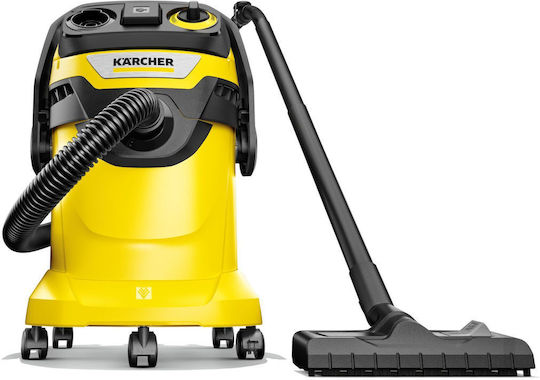 Karcher WD 5 Control P 25/5/22 Σκούπα Στερεών 1200W με Ανοξείδωτο Κάδο 25lt