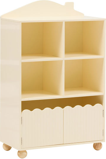 A-s Bouli Βιβλιοθήκη Δαπέδου Ξύλινη Μπεζ 60x30x94.5cm
