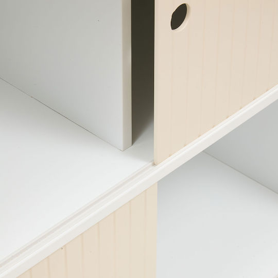 A-s Bouli Βιβλιοθήκη Δαπέδου Ξύλινη Μπεζ 60x30x75.5cm