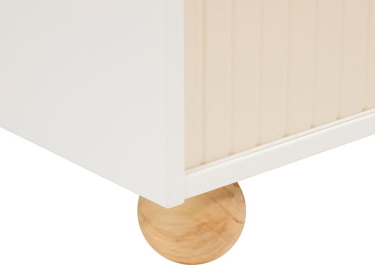 A-s Bouli Βιβλιοθήκη Δαπέδου Ξύλινη Μπεζ 60x30x75.5cm
