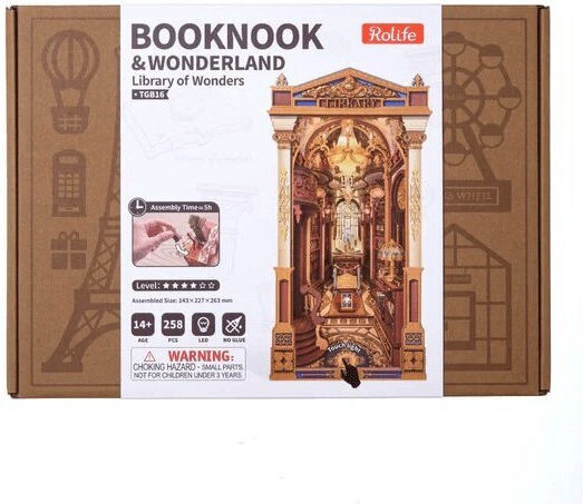 Robotime Tgb16 Rolife Fairytale Library Wonders 258pcs Led