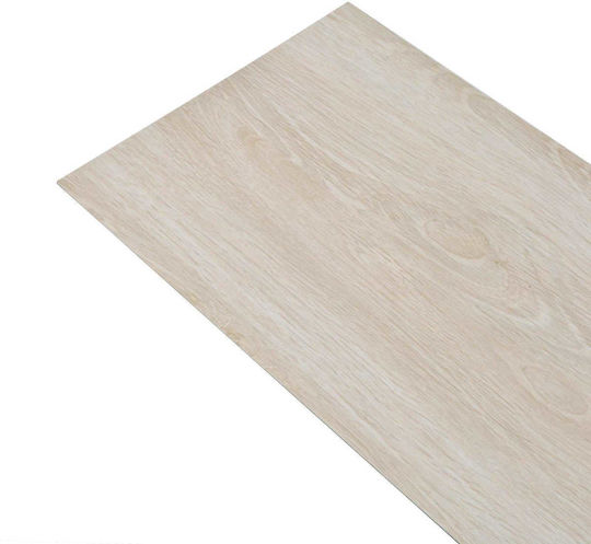 vidaXL Set Plastic Floor PVC with 18 Tiles 2mm M122.8xP23.8cm White