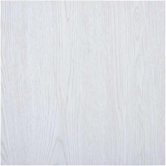 vidaXL Set Plastic Floor PVC with 55 Tiles 1.5mm L30.5xW30.5cm White