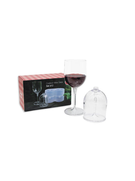 Winkee Set of Glasses for White Wine made of Glass Stemmed 2pcs