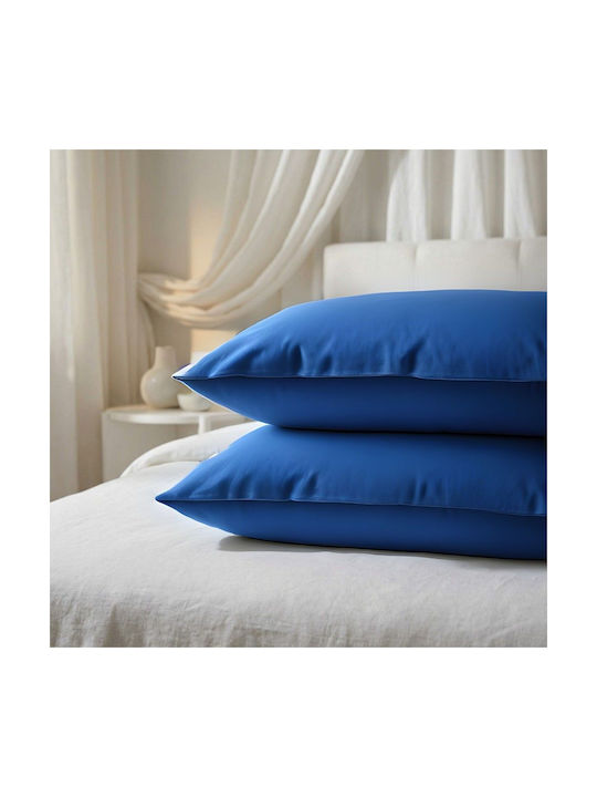 Marwa Σετ Μαξιλαροθήκες με Φάσα 004 Indigo 50x70εκ.