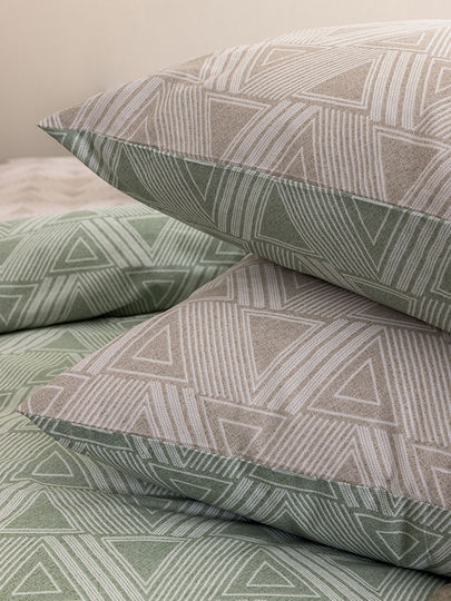 Palamaiki Fl6298 Set Fete de Pernă cu Plic de Acoperire Verzi 51x72cm