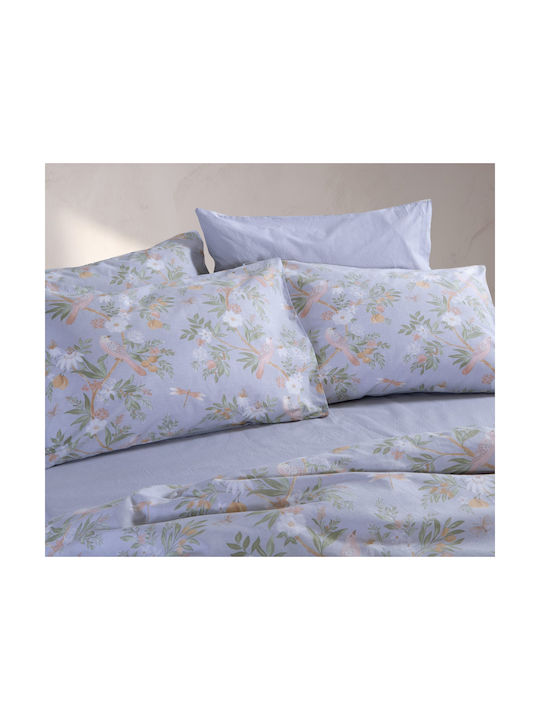 Nef-Nef Homeware Dreamel Pillowcase with Envelope Cover Light Blue 52x72cm