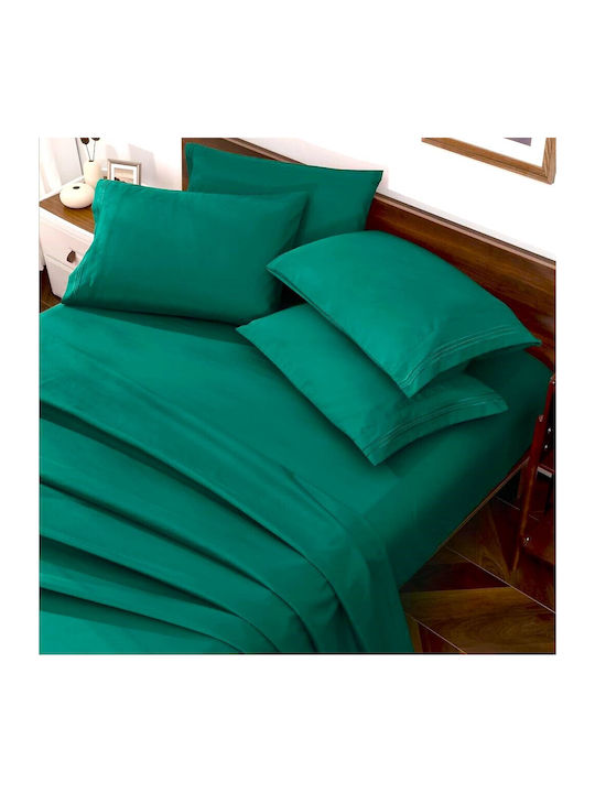Kotonia Home Set Huse Pentru Pilote 100% Bumbac 180x200cm Semidublu Cu Față De Pernă Aqua Marine